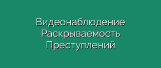 Видеонаблюдение Раскрываемость Преступлений